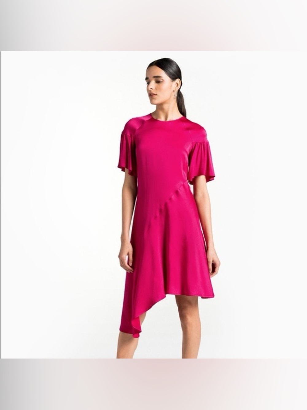 A.L.C. NWT Tilly Asymmetric Hem‎ Magenta Dress Size 4